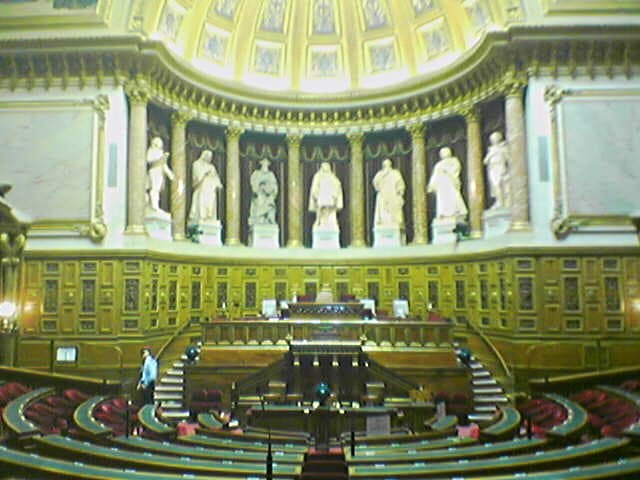 Historic view of the French Senate chamber photographed by David Monniaux in September 2005