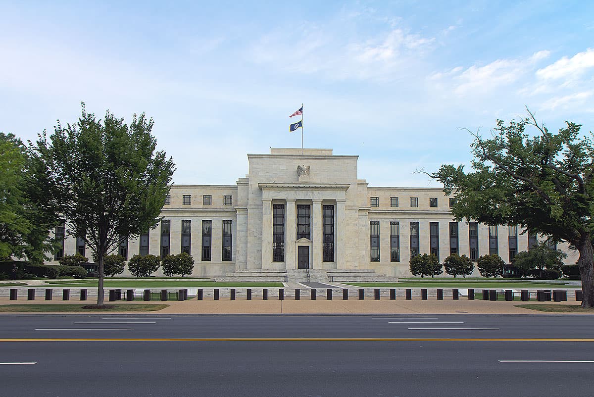 The Federal Reserve's Eccles Building in Washington, D.C. Photo by Stefan Fussan, CC BY-SA 3.0 DE, via Wikimedia Commons.